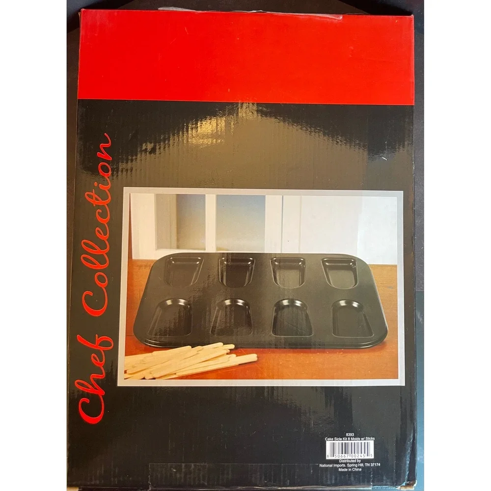 Chef Collection Cake Pop Mold Kit 8‎ Cavities Baking Pan with Sticks NIB